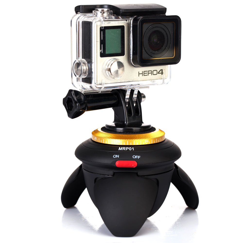 Panorama Electric Tripod Head MRA01 360 Degree Electronic Panoramic Time-Lapse Shooting Head with Remote Controller for Camera Smartphone 